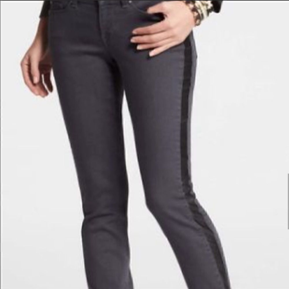 𝅺excellent Used Condition Ann Taylor Modern Fit Tuxedo Denim Pants Size 2